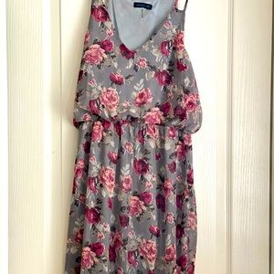 Grey Floral Dress